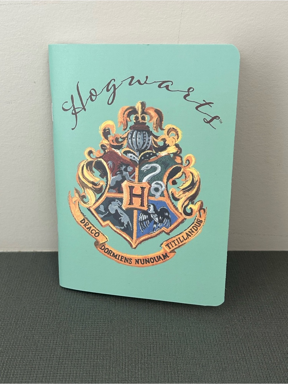 Mint Green Hogwarts Crest Notebook